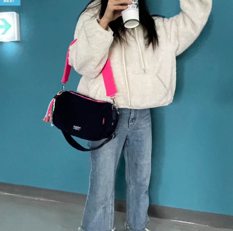 [mddas] 양털 뽀글이 보부상 미니 숄더백 / Teddy Fleece Shoulder Bag
