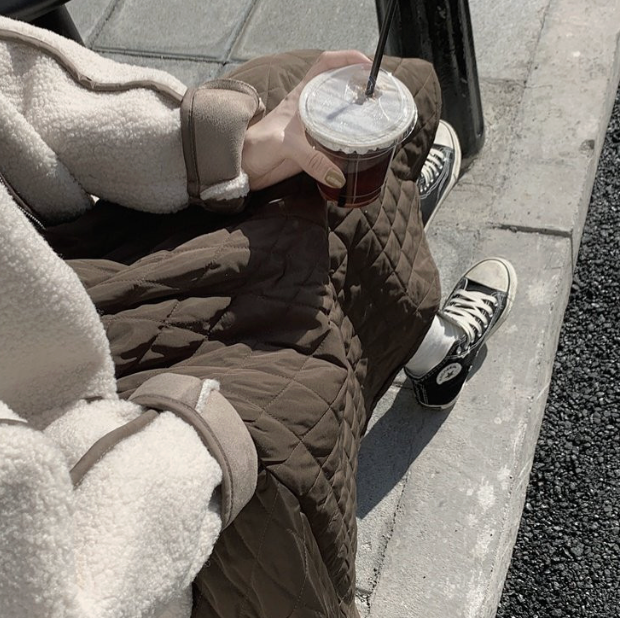 [77까지][이쁘지오]풍성한 퀼팅 누빔 A라인 패딩 플레어 스커트  Winter Quilted A-Line Padded Flare Skirt