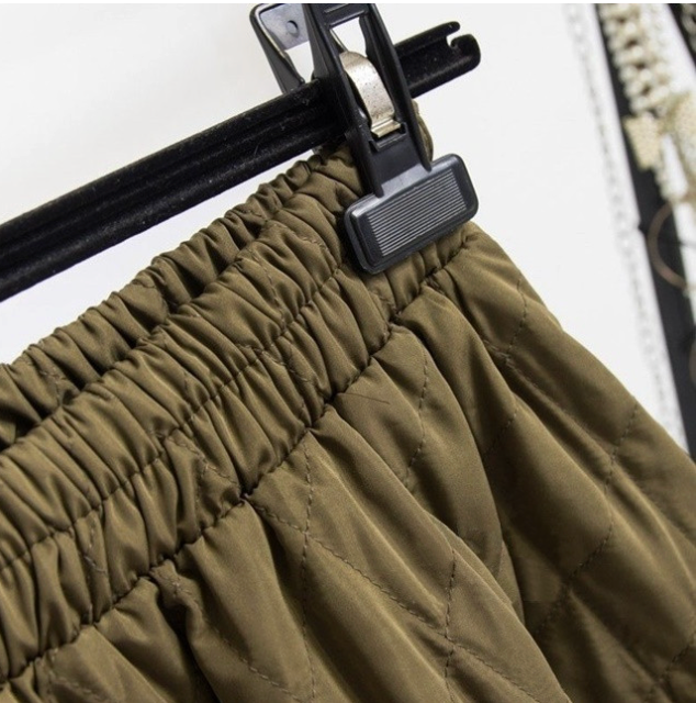 [77까지][이쁘지오]풍성한 퀼팅 누빔 A라인 패딩 플레어 스커트  Winter Quilted A-Line Padded Flare Skirt