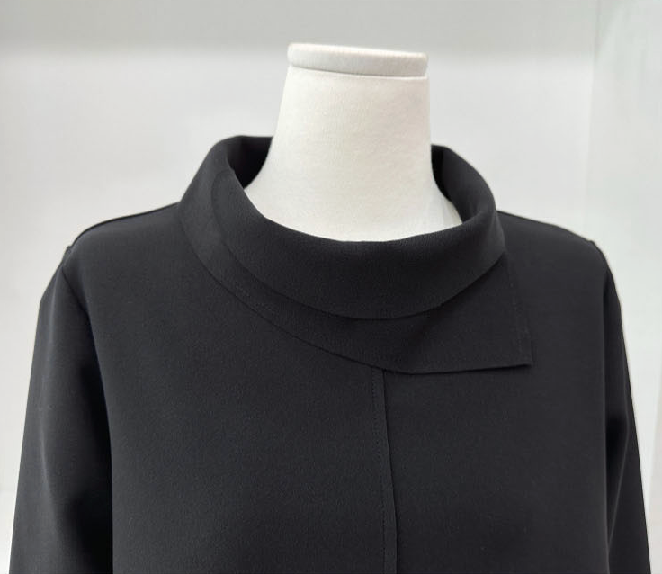 [L~XXL][88까지][우아모]우아모 터틀넥 이중카라 스판 블라우스| UAMO Double-Collar Turtleneck Stretch Blouse