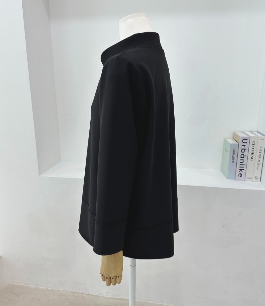 [L~XXL][88까지][우아모]우아모 터틀넥 이중카라 스판 블라우스| UAMO Double-Collar Turtleneck Stretch Blouse