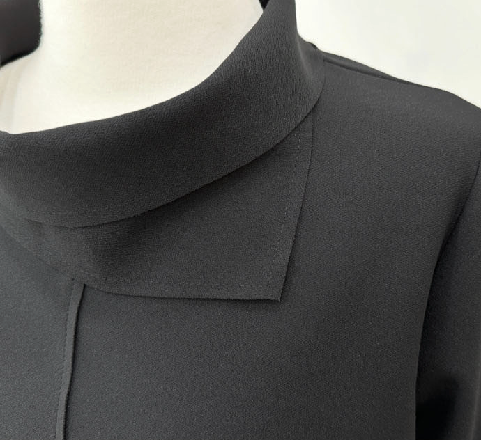 [L~XXL][88까지][우아모]우아모 터틀넥 이중카라 스판 블라우스| UAMO Double-Collar Turtleneck Stretch Blouse