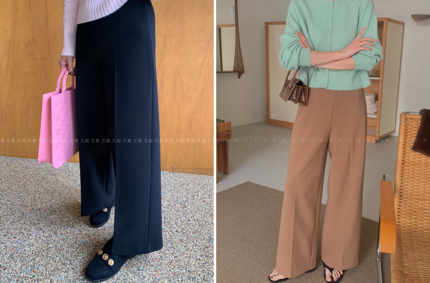 🔥[55~99까지]🔥[로우게이지]쭉쭉 늘어나는 요술 정장 와이드 팬츠 Magic Shaping Wide Slacks