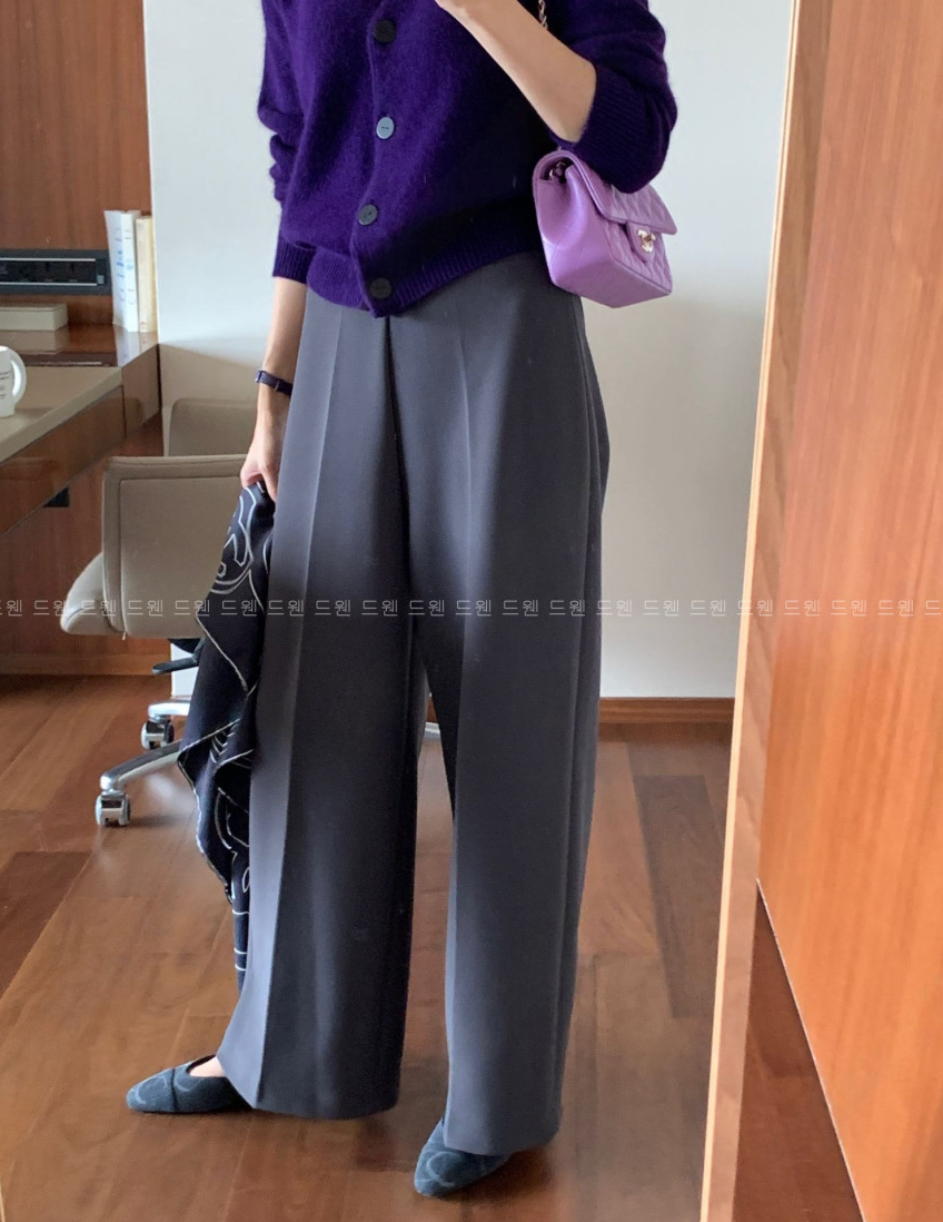 🔥[55~99까지]🔥[로우게이지]쭉쭉 늘어나는 요술 정장 와이드 팬츠 Magic Shaping Wide Slacks