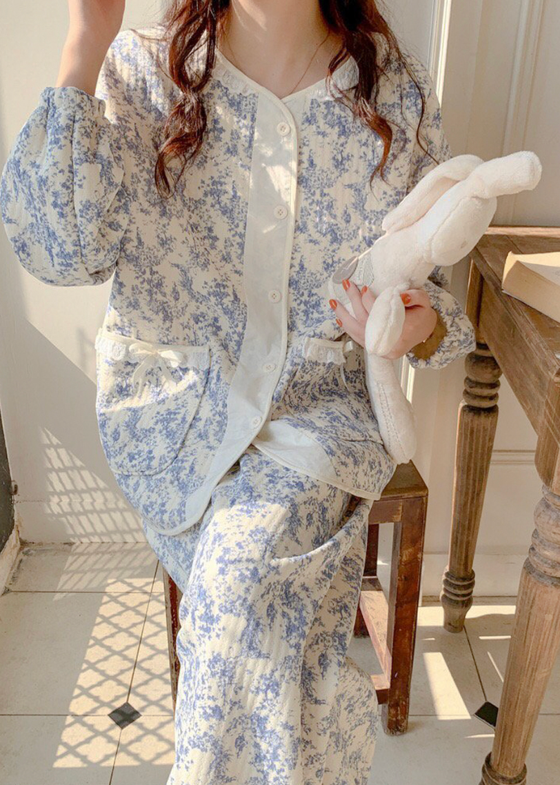 [누빔 잠옷][디어앤]블룸 보들보들 누빔 잠옷 파자마 한벌세트(남/여)Bloom Soft Quilted Couple Pajama Set