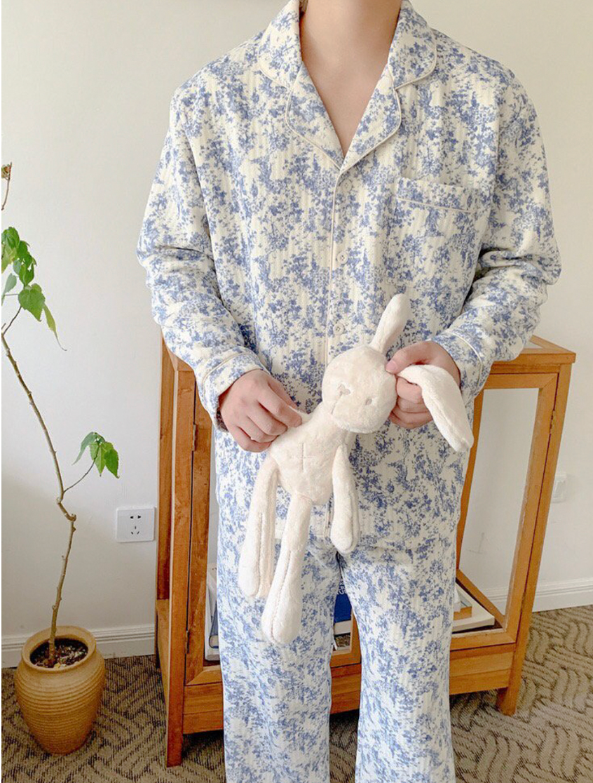 [누빔 잠옷][디어앤]블룸 보들보들 누빔 잠옷 파자마 한벌세트(남/여)Bloom Soft Quilted Couple Pajama Set