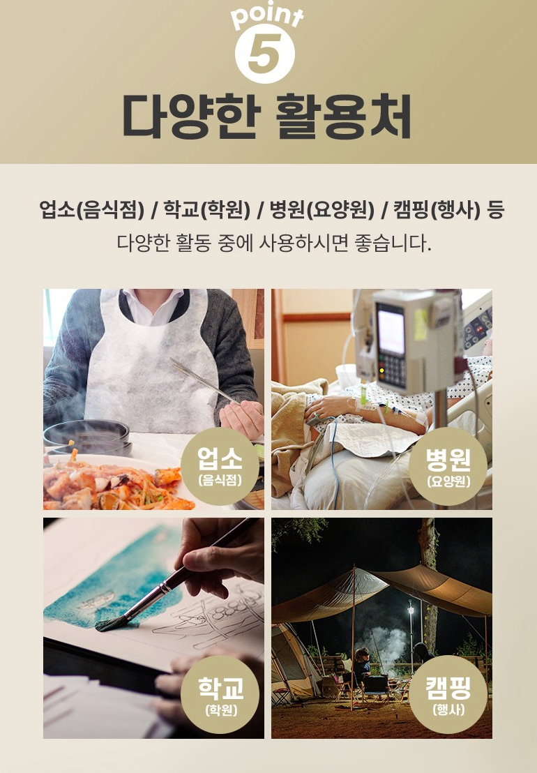 [탐사] 일회용 앞치마 100매 Disposable Non-Woven Apron (100 pcs)