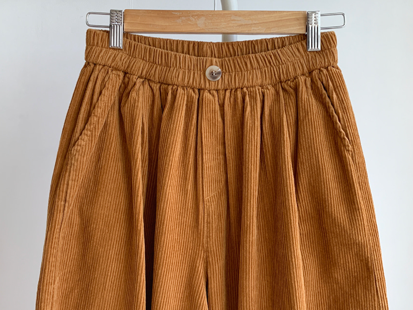 [99까지가능]스티치 포인트 롱기장  골덴 와이드 팬츠 Corduroy Stitch Wide Pants