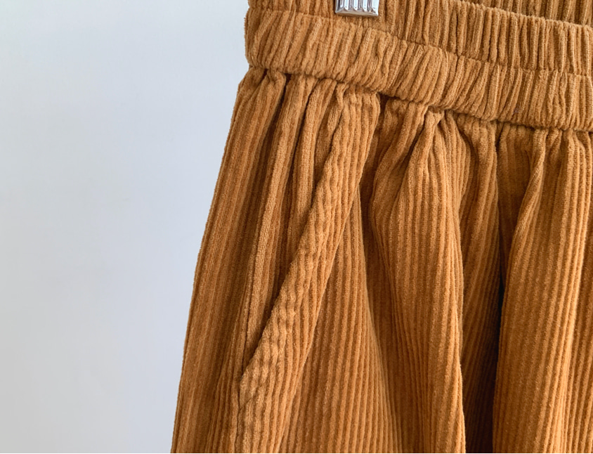 [99까지가능]스티치 포인트 롱기장  골덴 와이드 팬츠 Corduroy Stitch Wide Pants