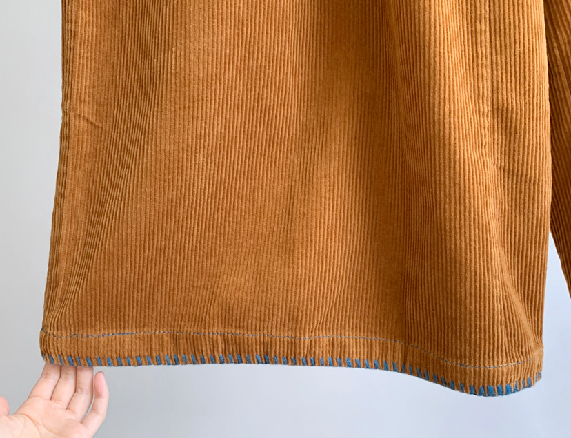 [99까지가능]스티치 포인트 롱기장  골덴 와이드 팬츠 Corduroy Stitch Wide Pants
