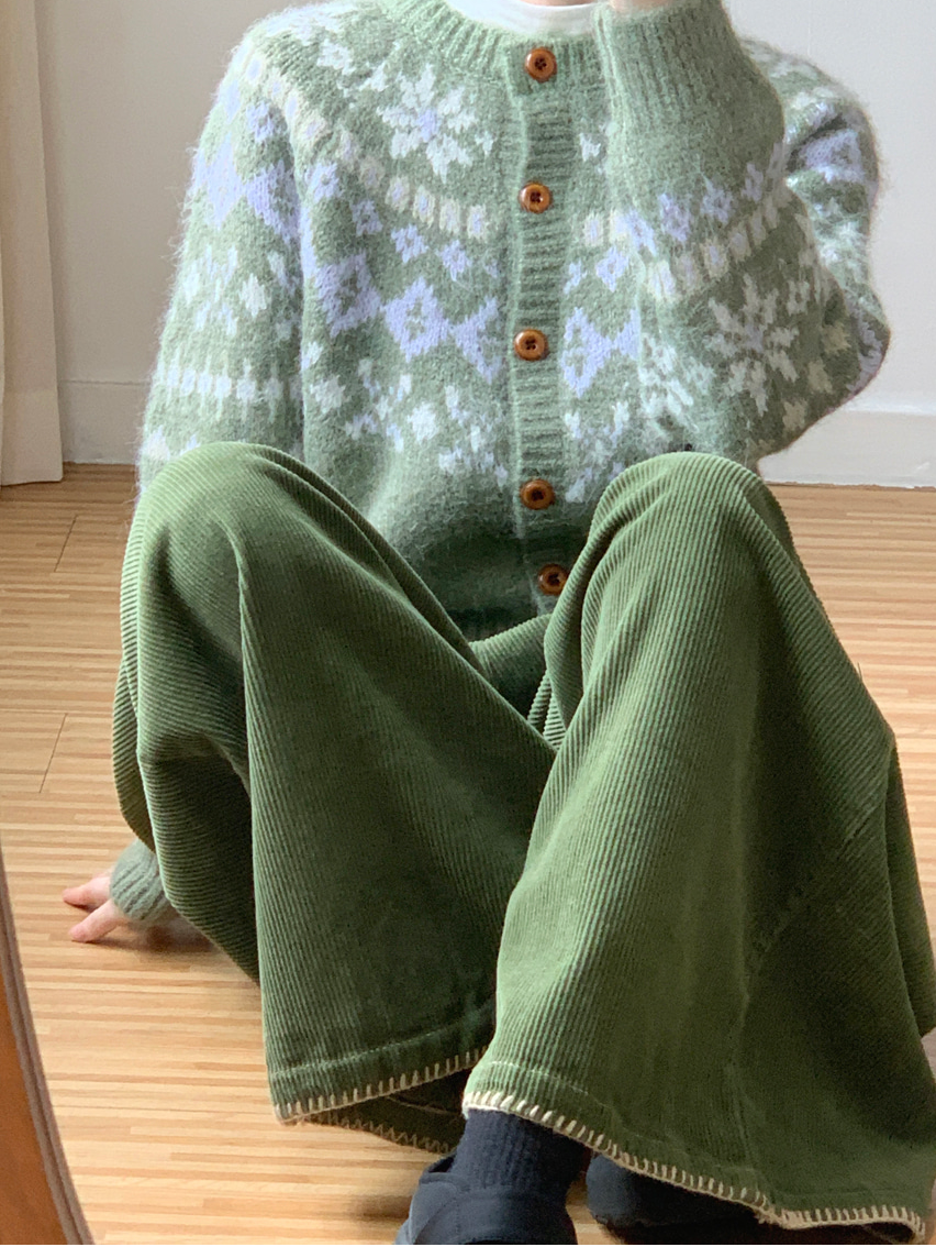 [99까지가능]스티치 포인트 롱기장  골덴 와이드 팬츠 Corduroy Stitch Wide Pants