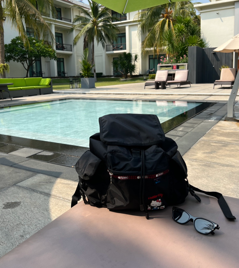 [레스포삭X헬로키티]레스포삭 경량 보이저 백팩 7839 산리오 헬로키티 나일론백팩 Hello Kitty VOYAGER BACKPACK