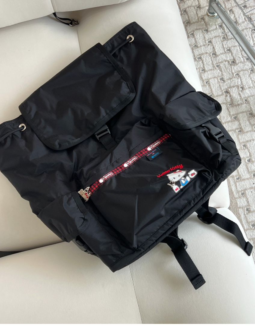 [레스포삭X헬로키티]레스포삭 경량 보이저 백팩 7839 산리오 헬로키티 나일론백팩 Hello Kitty VOYAGER BACKPACK