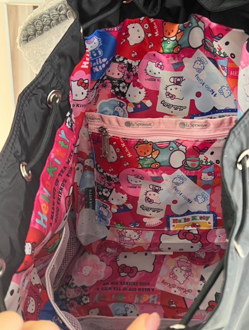 [레스포삭X헬로키티]레스포삭 경량 보이저 백팩 7839 산리오 헬로키티 나일론백팩 Hello Kitty VOYAGER BACKPACK