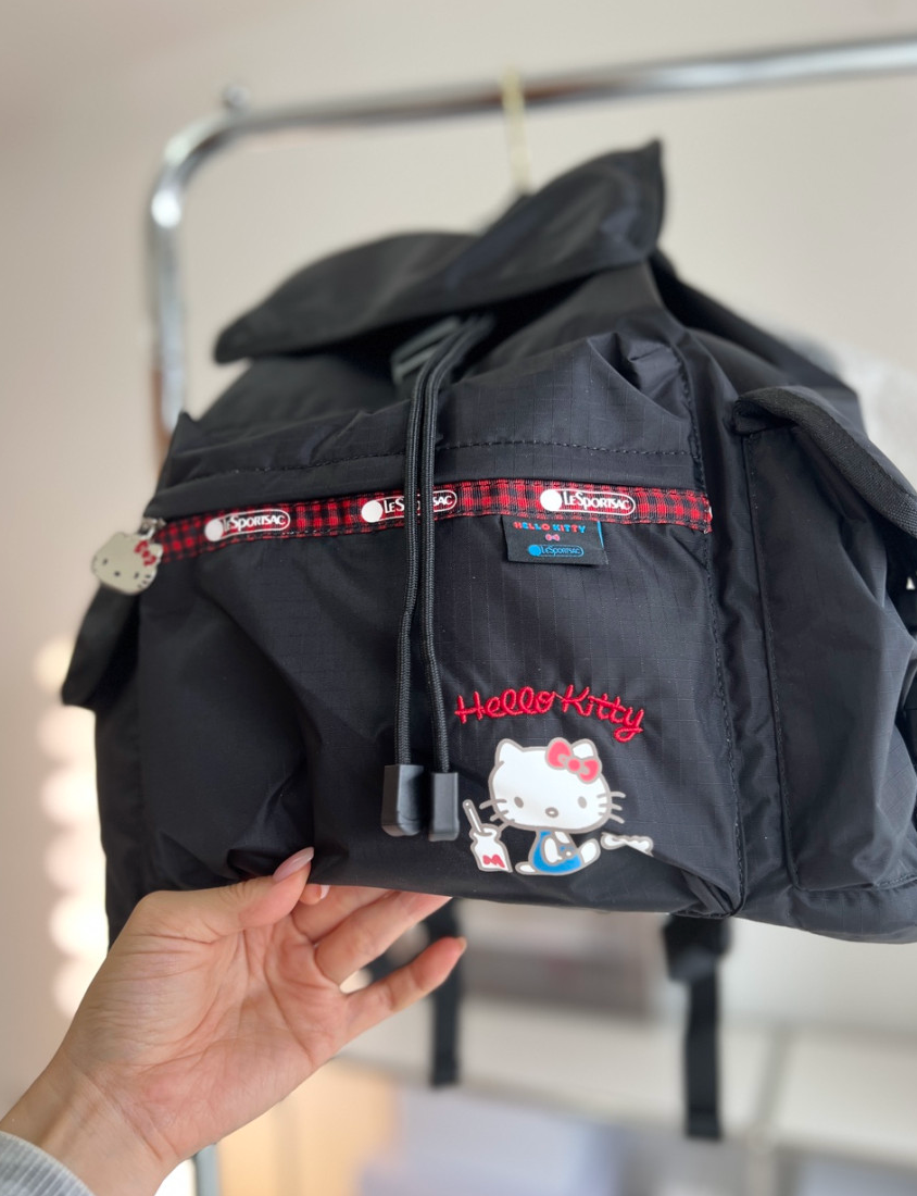 [레스포삭X헬로키티]레스포삭 경량 보이저 백팩 7839 산리오 헬로키티 나일론백팩 Hello Kitty VOYAGER BACKPACK