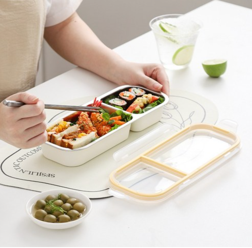 🔥Best🔥[직장인 /다이어트 밀폐도시락][SGAKIC] 304 스텐 분리형 밀폐 도시락통 2칸, 3칸 | SGAKIC 304 Stainless Steel Airtight Lunch Box