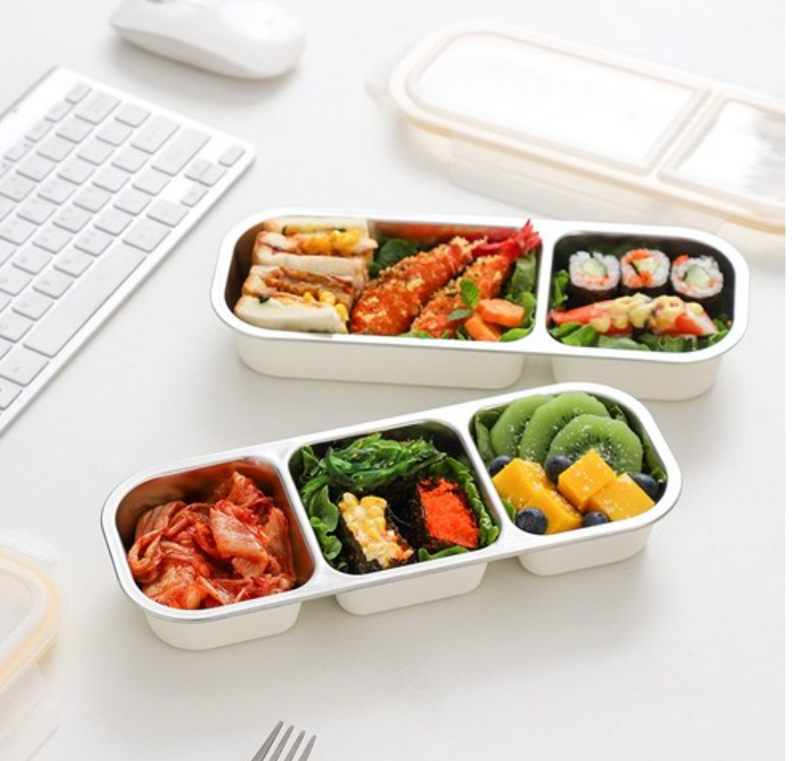 🔥Best🔥[직장인 /다이어트 밀폐도시락][SGAKIC] 304 스텐 분리형 밀폐 도시락통 2칸, 3칸 | SGAKIC 304 Stainless Steel Airtight Lunch Box