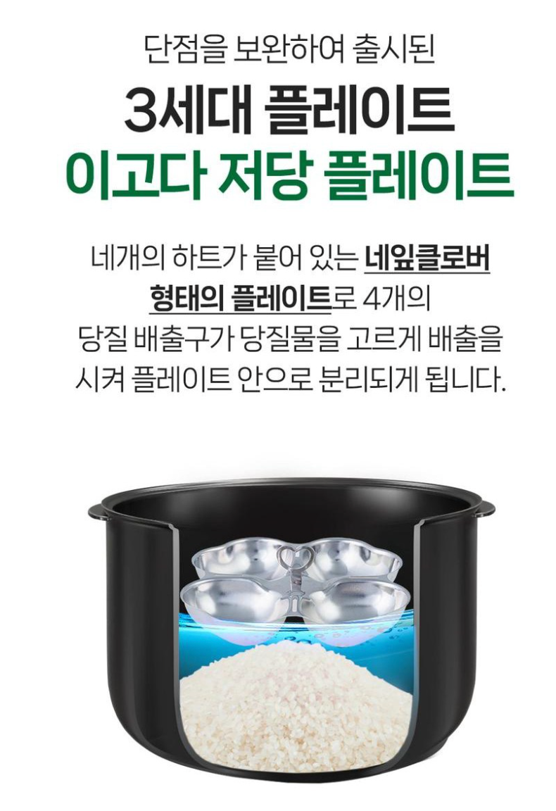 🔥HOT [당뇨밥][기존밥솥사용] 이고다 저당 플레이트 | Igoda Low-Starch Rice Plate