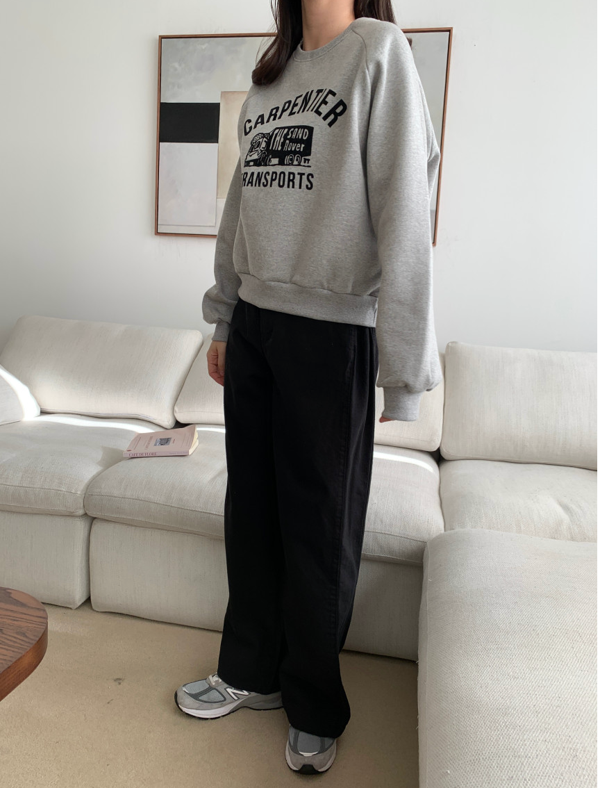 [기모 맨투맨] 로베 후로킹 기모 맨투맨 Robe Flocking Fleece Sweatshirt