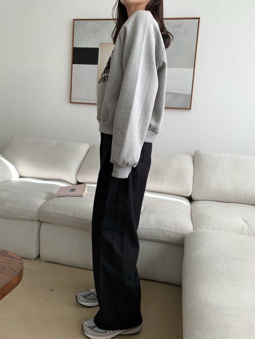 [기모 맨투맨] 로베 후로킹 기모 맨투맨 Robe Flocking Fleece Sweatshirt