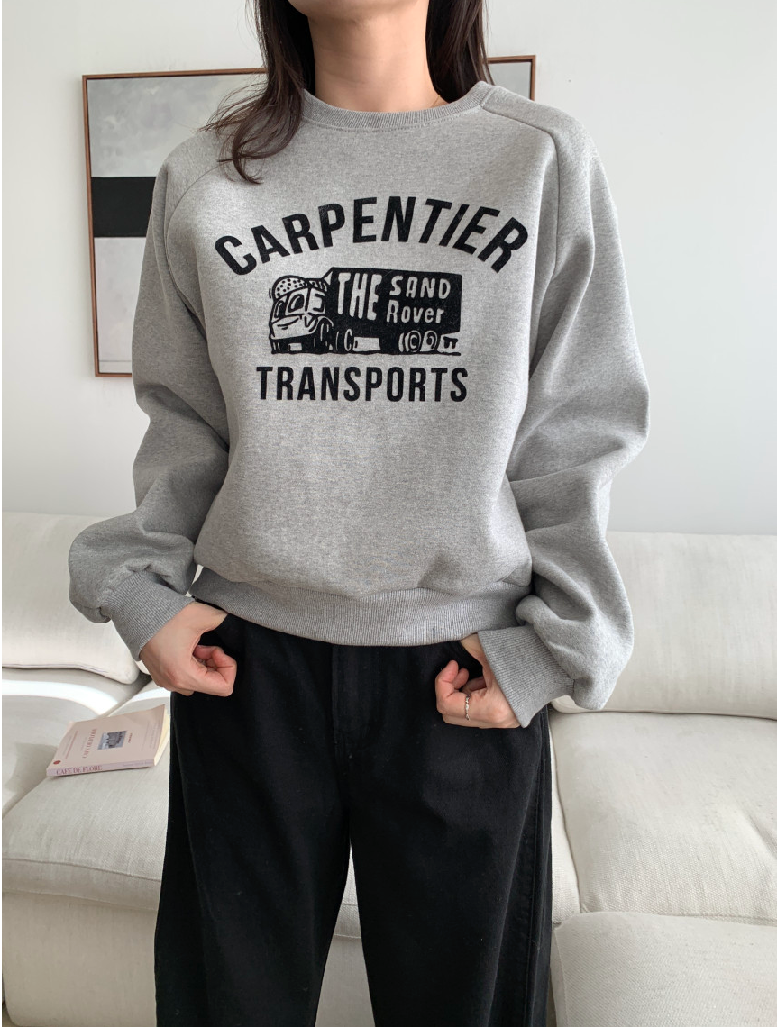 [기모 맨투맨] 로베 후로킹 기모 맨투맨 Robe Flocking Fleece Sweatshirt