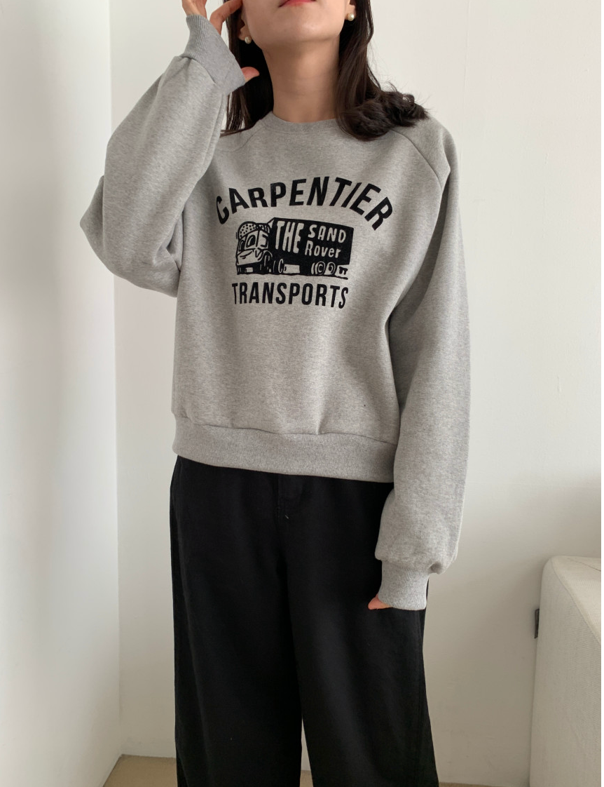 [기모 맨투맨] 로베 후로킹 기모 맨투맨 Robe Flocking Fleece Sweatshirt