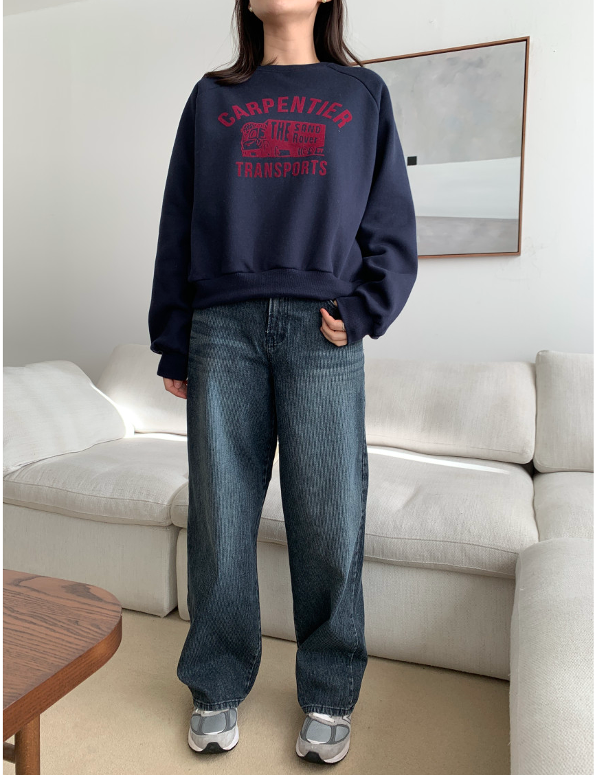 [기모 맨투맨] 로베 후로킹 기모 맨투맨 Robe Flocking Fleece Sweatshirt