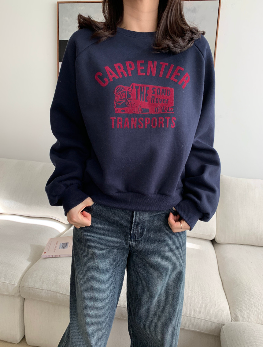 [기모 맨투맨] 로베 후로킹 기모 맨투맨 Robe Flocking Fleece Sweatshirt