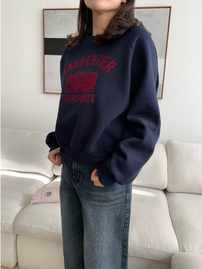 [기모 맨투맨] 로베 후로킹 기모 맨투맨 Robe Flocking Fleece Sweatshirt