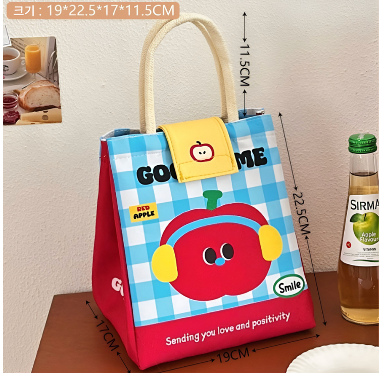 [CUTE🍎 도시락가방]해도닉 귀여운 보냉백 런치백 / Hedonic Cute Insulated Lunch Bag