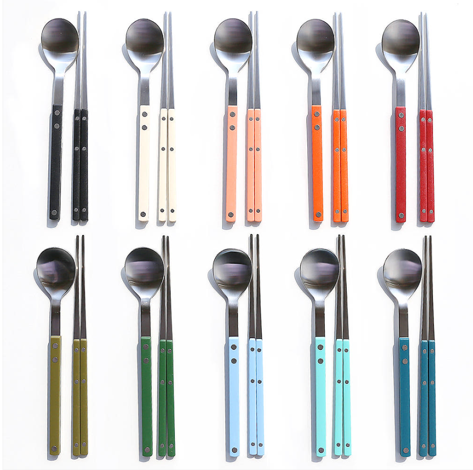 🥄🌸[프리미엄 라인 수저세트] [한식수저2인/4인 세트][보겐 쌍띠에] 프리미엄 고급 국산 스테인리스 수저세트 VOGEN Ssangttie Premium Korean Stainless Cutlery Set