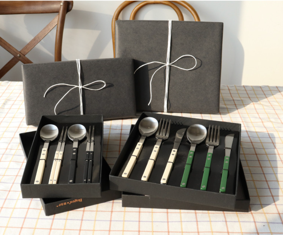 🥄🌸[프리미엄 라인 수저세트] [한식수저2인/4인 세트][보겐 쌍띠에] 프리미엄 고급 국산 스테인리스 수저세트 VOGEN Ssangttie Premium Korean Stainless Cutlery Set