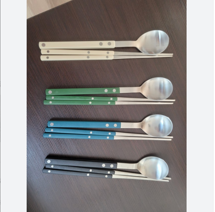 🥄🌸[프리미엄 라인 수저세트] [한식수저2인/4인 세트][보겐 쌍띠에] 프리미엄 고급 국산 스테인리스 수저세트 VOGEN Ssangttie Premium Korean Stainless Cutlery Set