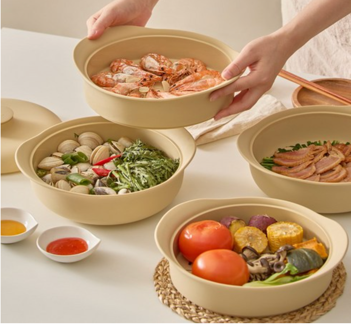 [실리콘 2단 찜기] 실리프랑 에코 실리콘 촉촉 2단 찜기  Silifrang Eco Silicone Moist Double Steam Cooker