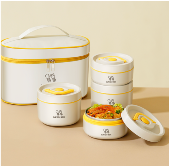 [보온도시락]피크르 304 스테인리스 보온도시락 2단/3단/4단 (휴대용 가방 포함) | PIKRO 304 Stainless Steel Insulated Lunch Box Set (2/3/4 Tiers + Carry Bag)