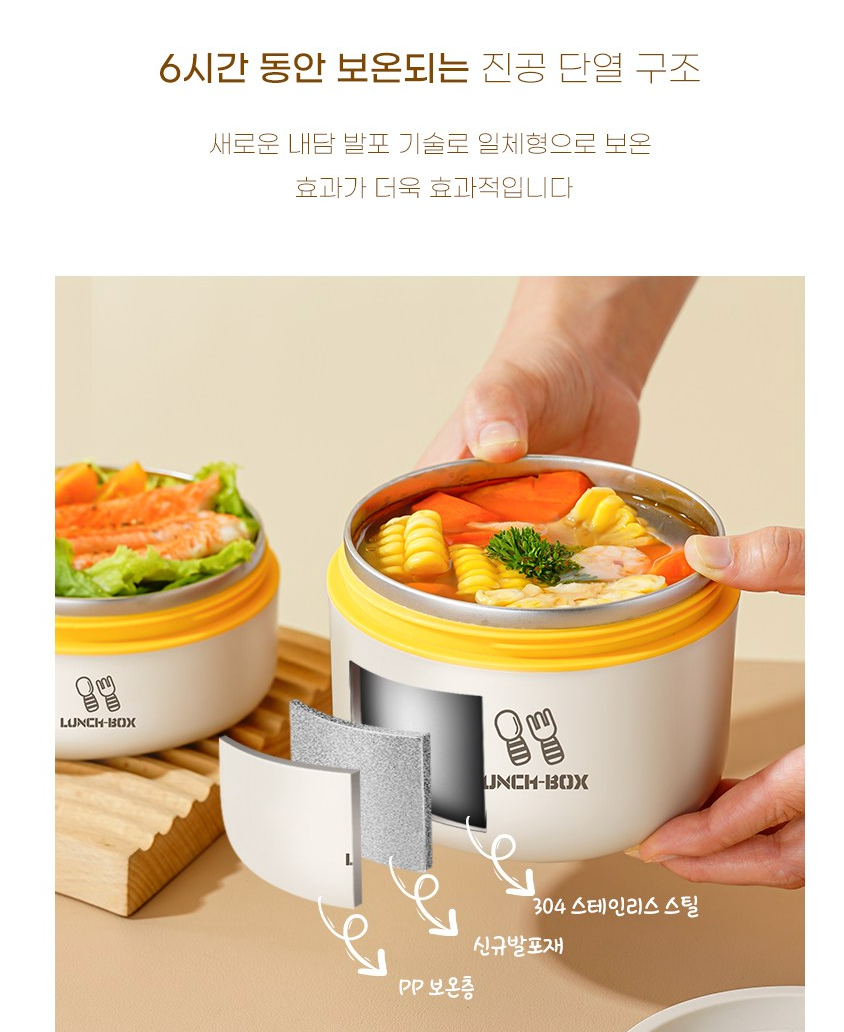 [보온도시락]피크르 304 스테인리스 보온도시락 2단/3단/4단 (휴대용 가방 포함) | PIKRO 304 Stainless Steel Insulated Lunch Box Set (2/3/4 Tiers + Carry Bag)