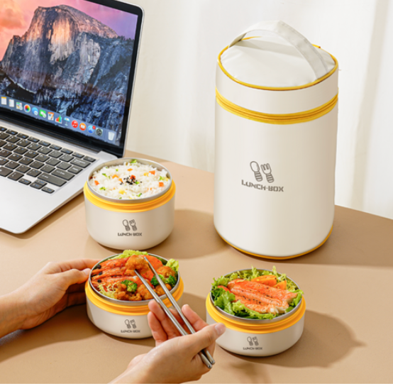 [보온도시락]피크르 304 스테인리스 보온도시락 2단/3단/4단 (휴대용 가방 포함) | PIKRO 304 Stainless Steel Insulated Lunch Box Set (2/3/4 Tiers + Carry Bag)