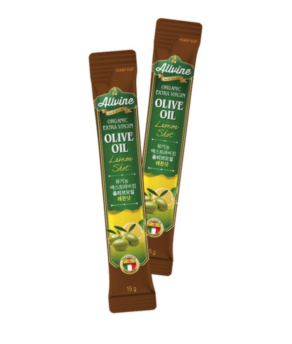 🫒 [쿠팡 1위 올레샷] 올바인(Allvine) 프리미엄 엑스트라버진 올리브오일 레몬샷 Allvine Organic Extra Virgin Olive Oil Lemon Shot – 2:1 Golden Ratio