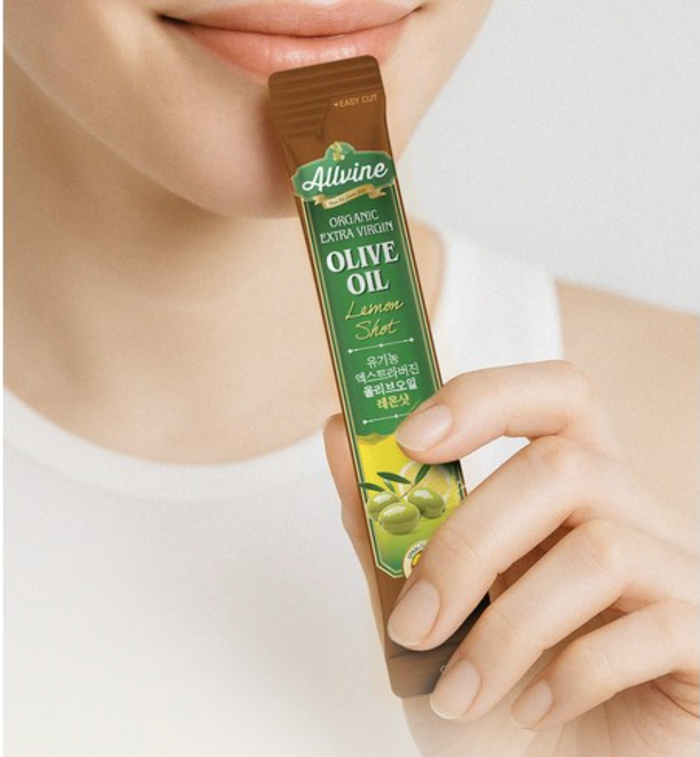 🫒 [쿠팡 1위 올레샷] 올바인(Allvine) 프리미엄 엑스트라버진 올리브오일 레몬샷 Allvine Organic Extra Virgin Olive Oil Lemon Shot – 2:1 Golden Ratio