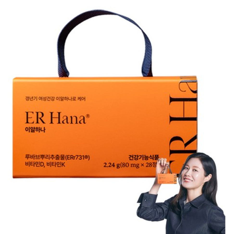 🔥🌼[한국 갱년기보조제 1위] 🌼🔥이알하나 ER Hana® Err731 여성 갱년기 건강기능식품 28정 | ER Hana® Err731 Menopause Support Supplement (28 Tablets)
