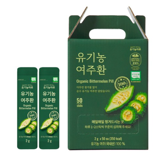 🍃[편하게 섭취가능한 여주환]🍃 유기농 여주환 스틱 Organic Bitter Melon Pill Stick  국내산 100% 유기농 여주로 완성한 데일리 클린 케어