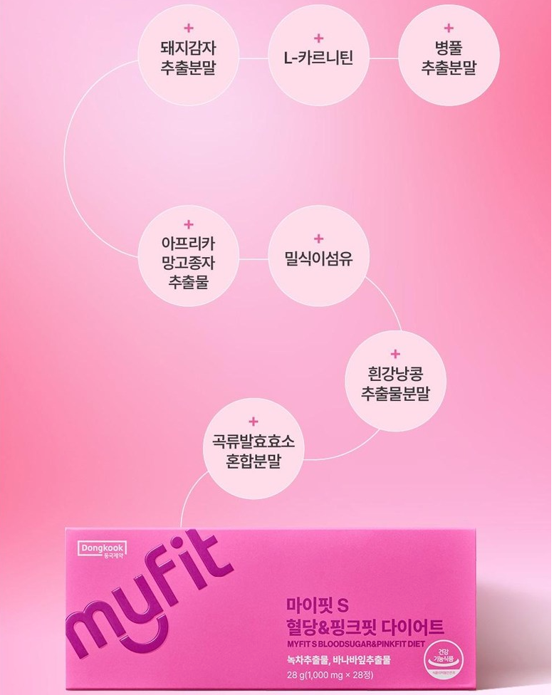 💕[이보영 다이어트 보조제]💕마이핏 S 혈당&핑크핏 다이어트 Myfit S Blood Sugar & Pink Fit Diet