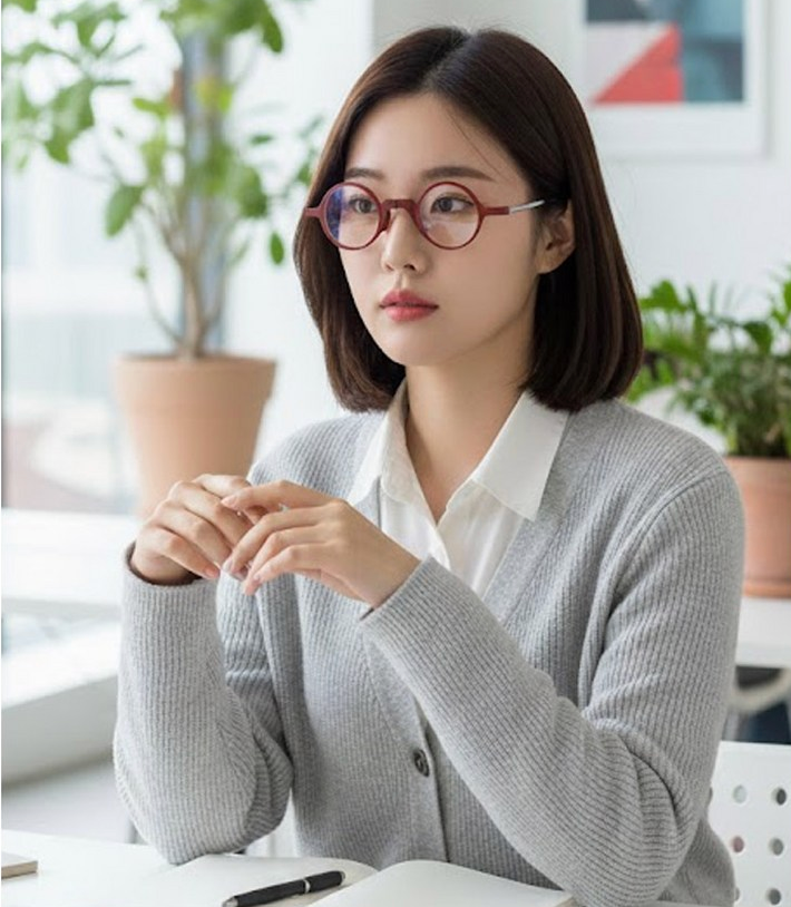 🥸[드디어 미국 상륙] [접이식 돋보기 +1.0]접이식 휴대용 원형 돋보기 안경 + 파우치 세트(Black Only) |  Foldable Reading Glasses +1.0 with Case