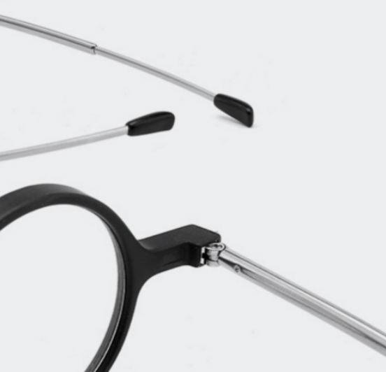 🥸[드디어 미국 상륙] [접이식 돋보기 +1.0]접이식 휴대용 원형 돋보기 안경 + 파우치 세트(Black Only) |  Foldable Reading Glasses +1.0 with Case