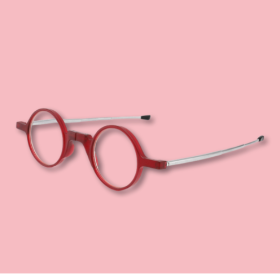 🥸[드디어 미국 상륙] [접이식 돋보기 +1.0]접이식 휴대용 원형 돋보기 안경 + 파우치 세트(Black Only) |  Foldable Reading Glasses +1.0 with Case