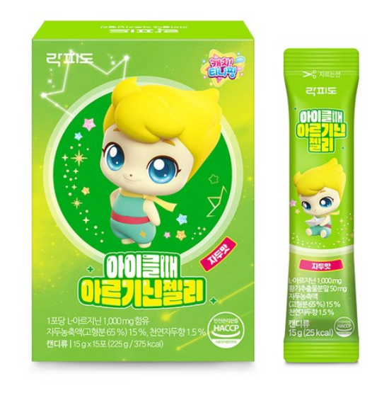 👧🏻🍭[락피도 캐치티니핑 아르기닌] 아이클때 아르기닌 젤리 | Rockpido Kids Arginine Jelly