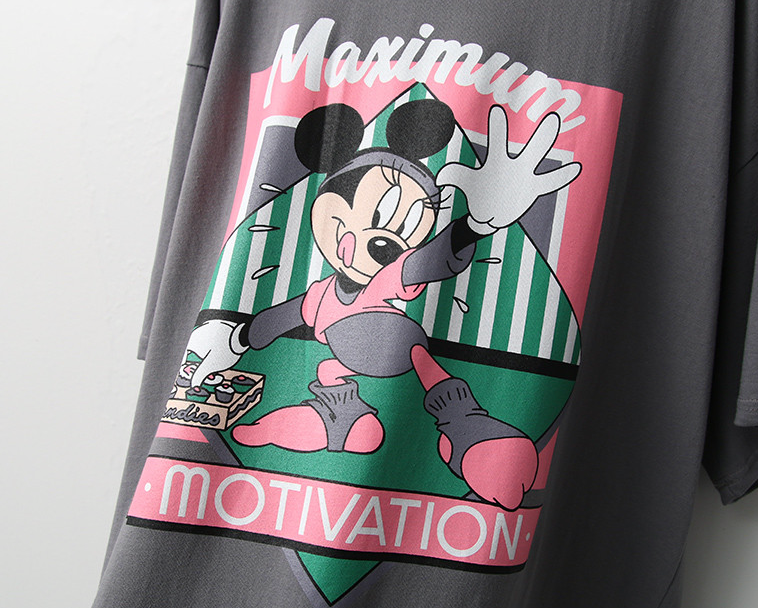 🌸[신상] 컵케이크 미키 오버핏 롱 반팔 티셔츠 Cupcake Mickey Oversized Long T-Shirt 🍰🐭