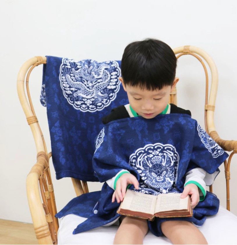 👑 ⛱️곤룡포 키즈 망토 후드 비치타월 GONRYONGPO Kids Hooded Beach Towel 👑