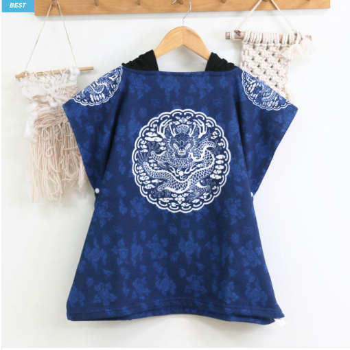 👑 ⛱️곤룡포 키즈 망토 후드 비치타월 GONRYONGPO Kids Hooded Beach Towel 👑