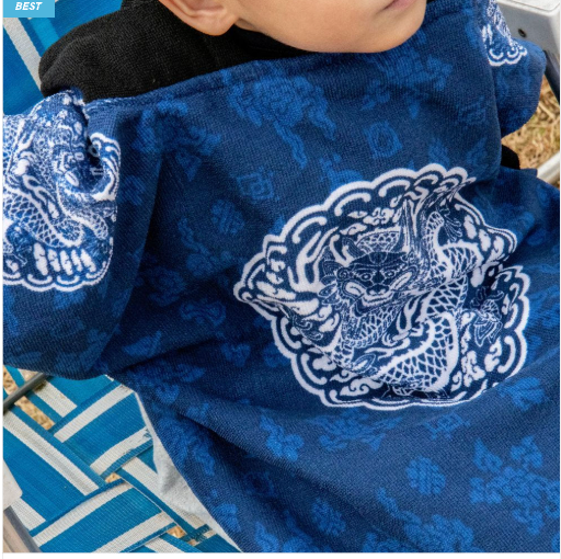 👑 ⛱️곤룡포 키즈 망토 후드 비치타월 GONRYONGPO Kids Hooded Beach Towel 👑